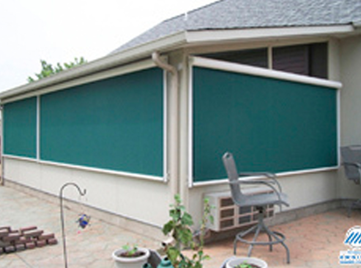 Roll Down Curtains Accent Sign Awning