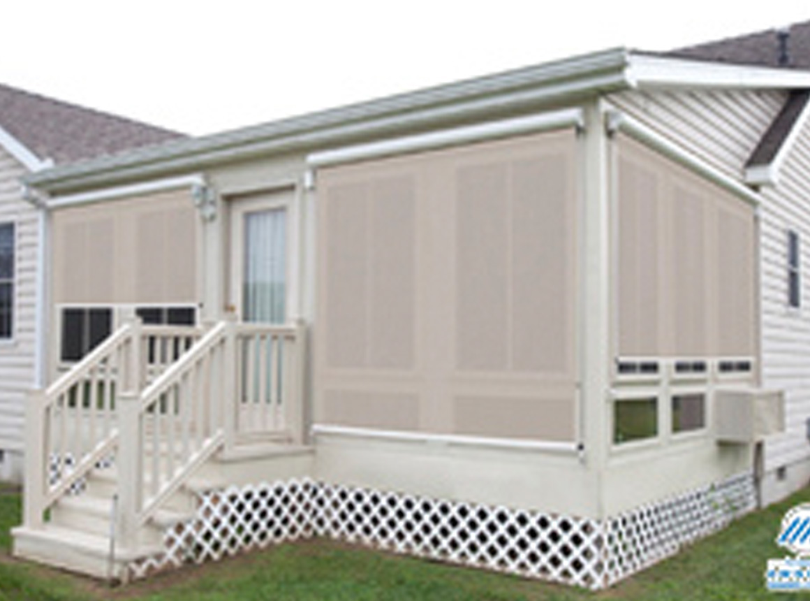 Roll Down Curtains Accent Sign Awning