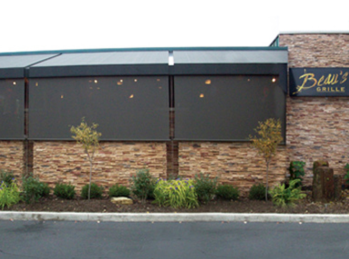 Roll Down Curtains Accent Sign Awning